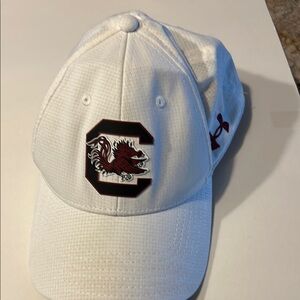 Under Armour White South Carolina Gamecocks Logo Hat